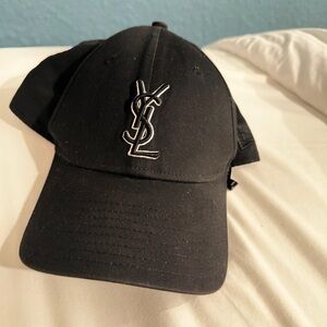Saint Laurent Black Adjustable Cap